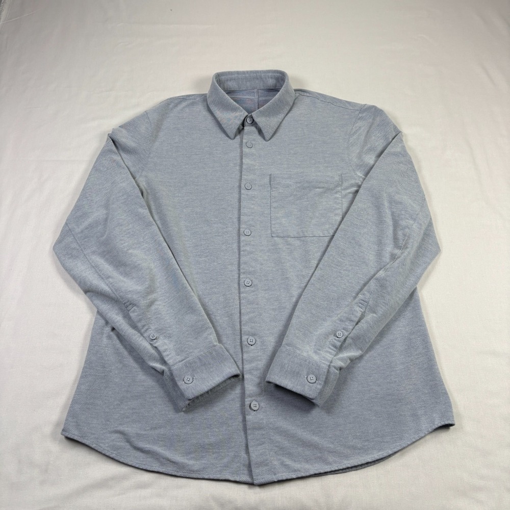 Lululemon Shirt Mens Medium Blue Commission Button Up Long Sleeve Casual Preppy